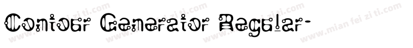 Contour Generator Regular字体转换